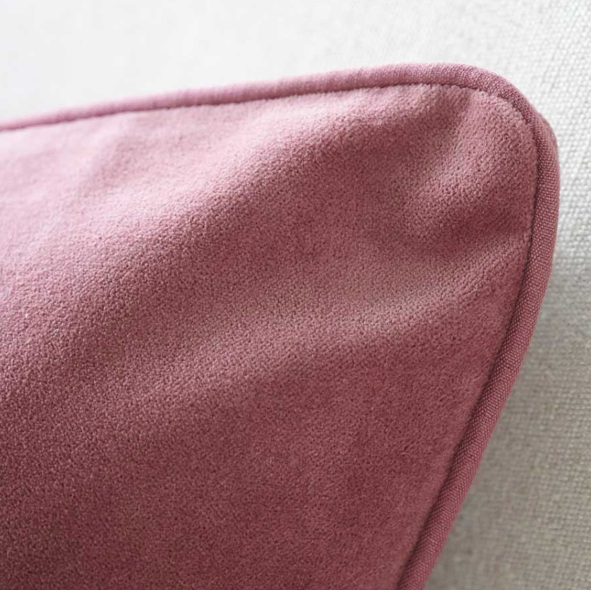 Lynette Velvet Cushion Dusky Mauve 40cm x 60cm: Eadie Lifestyle