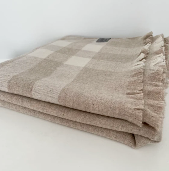 Loom Oatmeal Throw Blanket in Cashmere Merino