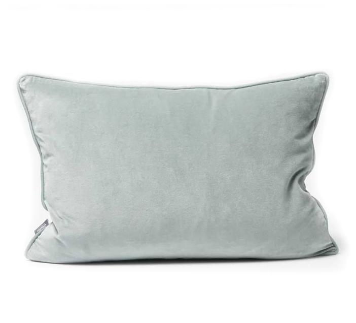 Lynette Sea Mist Velvet Cushion - Various Sizes: Eadie Lifestyle