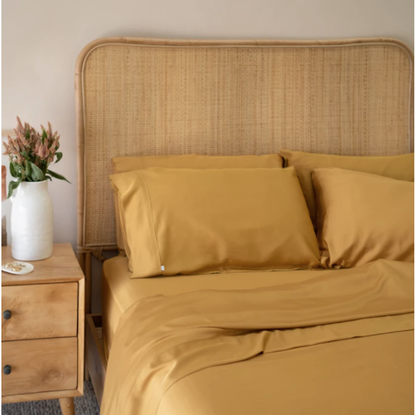 Bamboo Duvet Cover Set - Mustard - Mulberry Threads
