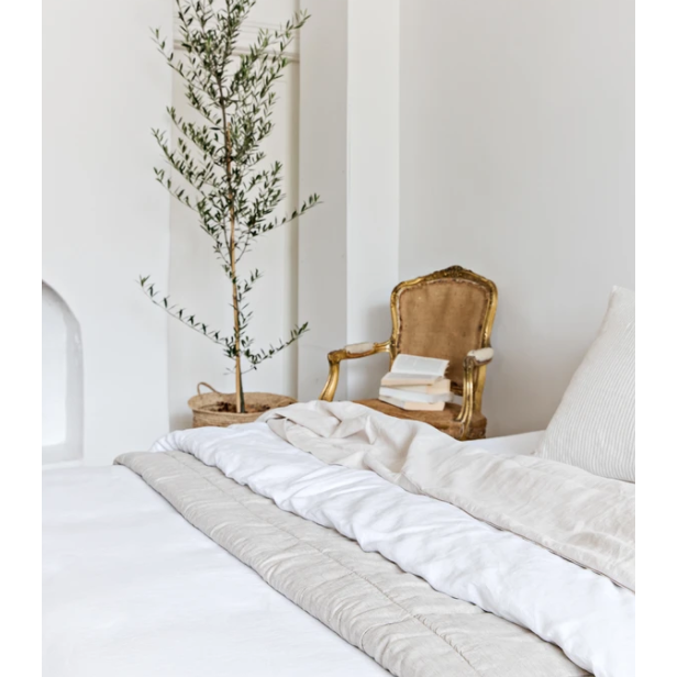 French Linen Duvet Cover Set - White: The Cover Collective