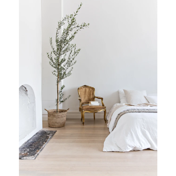 French Linen Duvet Cover Set - White: The Cover Collective