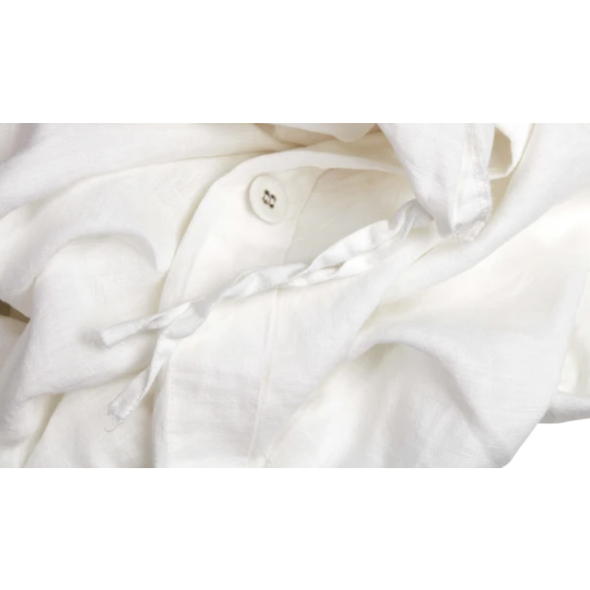 French Linen Duvet Cover Set - White: The Cover Collective