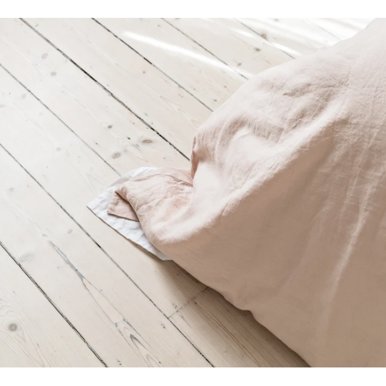 French Linen Duvet Cover Set - Nude Blush: The Cover Collective
