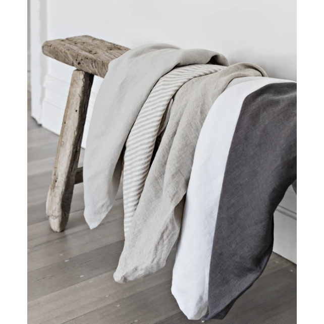 French Linen Eurocase (pair) - White (65x65cm): The Cover Collective