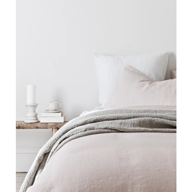 French Linen Eurocases  (pair) - Blush: The Cover Collective