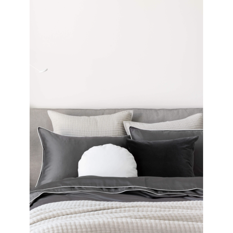 Belmont Standard Pillowcases (Pair) - Stone - L&amp;M Home