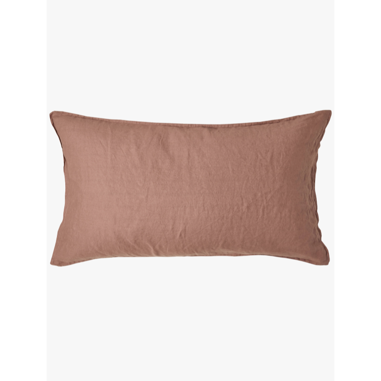 Mondo French Linen Standard Pillowcase Set (pair) - Rosa: L&amp;M Home
