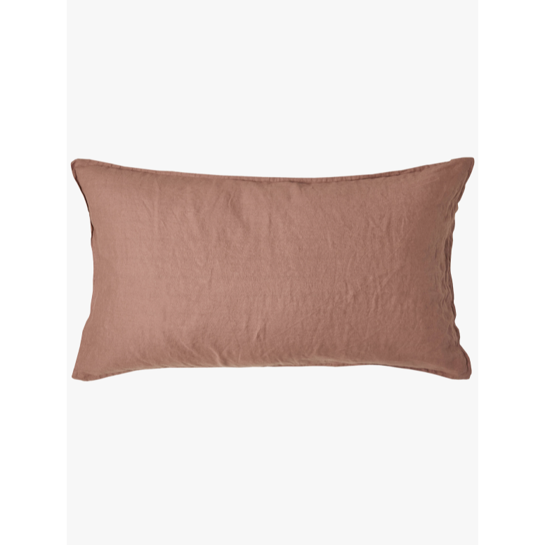 Mondo French Linen Standard Pillowcase Set (pair) - Rosa: L&M Home