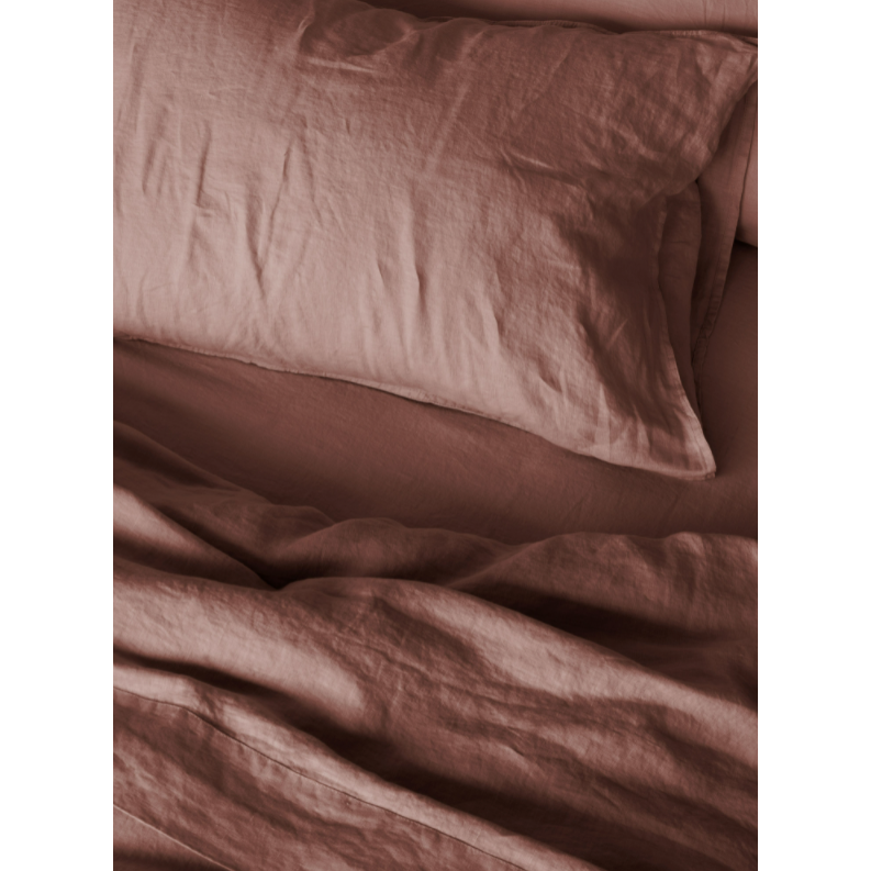 Mondo French Linen Standard Pillowcase Set (pair) - Rosa: L&amp;M Home