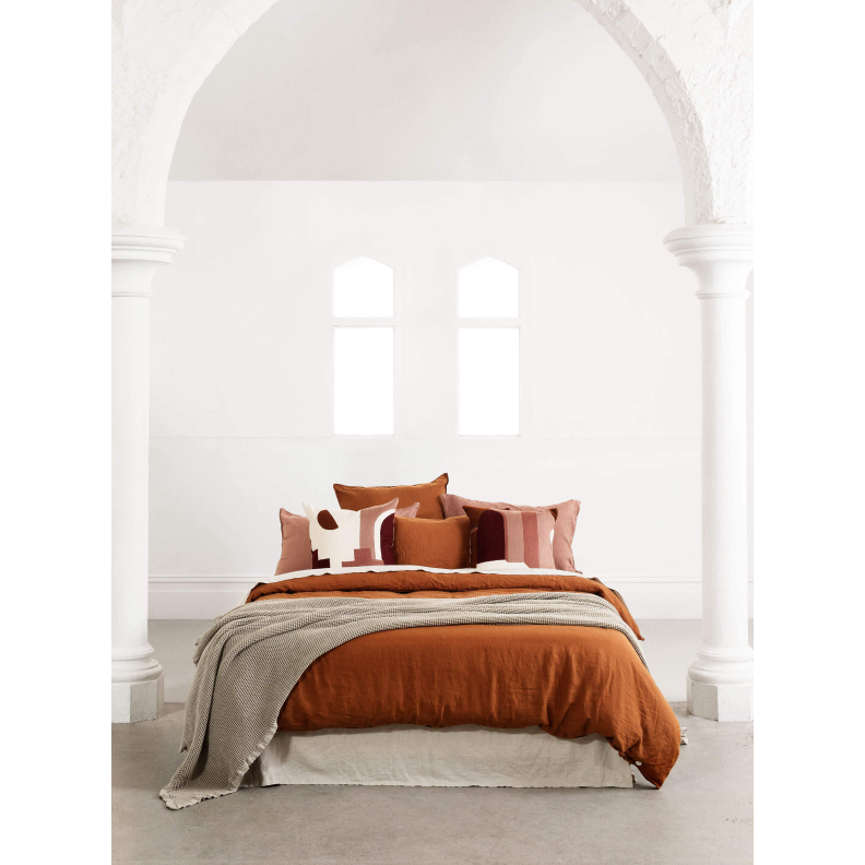 Mondo French Linen Standard Pillowcase Set (pair) - Rosa: L&amp;M Home