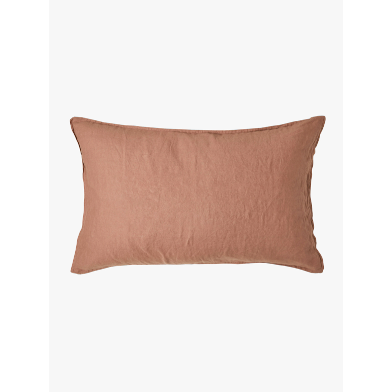 Mondo French Linen Standard Pillowcase Set (Pair) - Clay: L&M Home