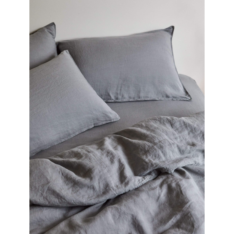 Mondo French Linen Eurocase  - Storm Grey: L&amp;M Home