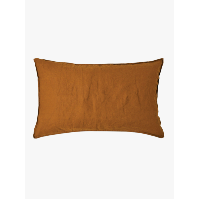 Mondo French Linen Duvet Cover Set - Tobacco: L&amp;M Home