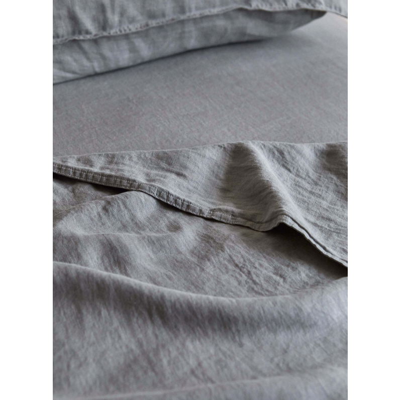 Mondo French Linen Duvet Cover Set - Storm Grey: L&amp;M Home
