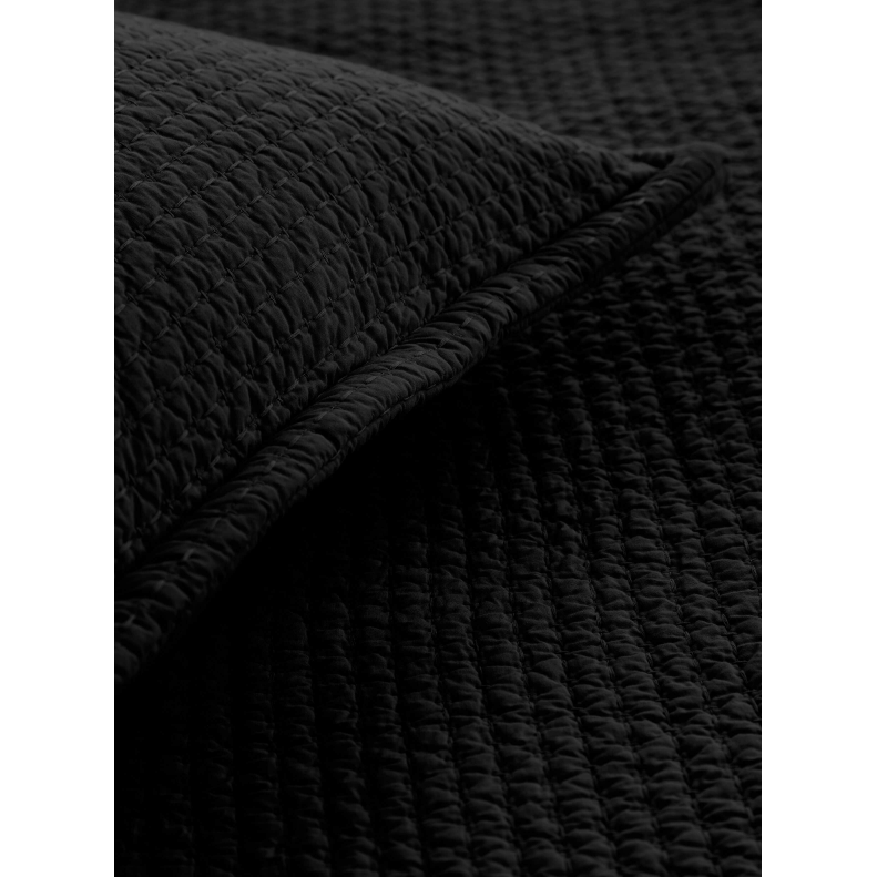 Aspen Quilted European Pillowcase  - Black - L&amp;M Home