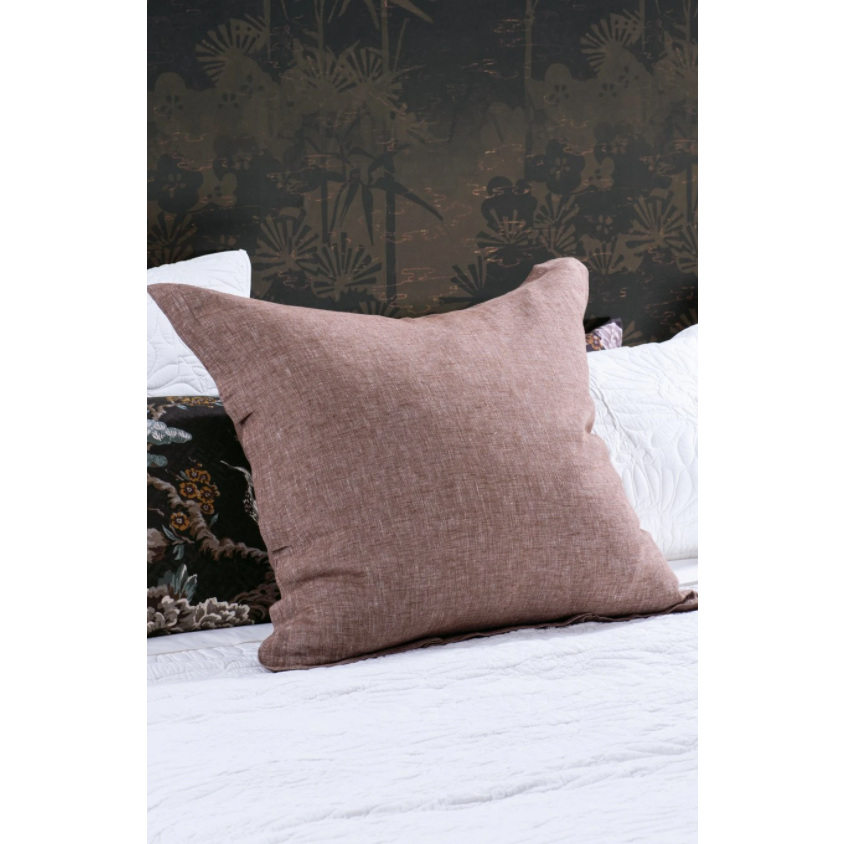 Marcello Rosewood Pure Linen Bed Comforter: Bianca Lorenne