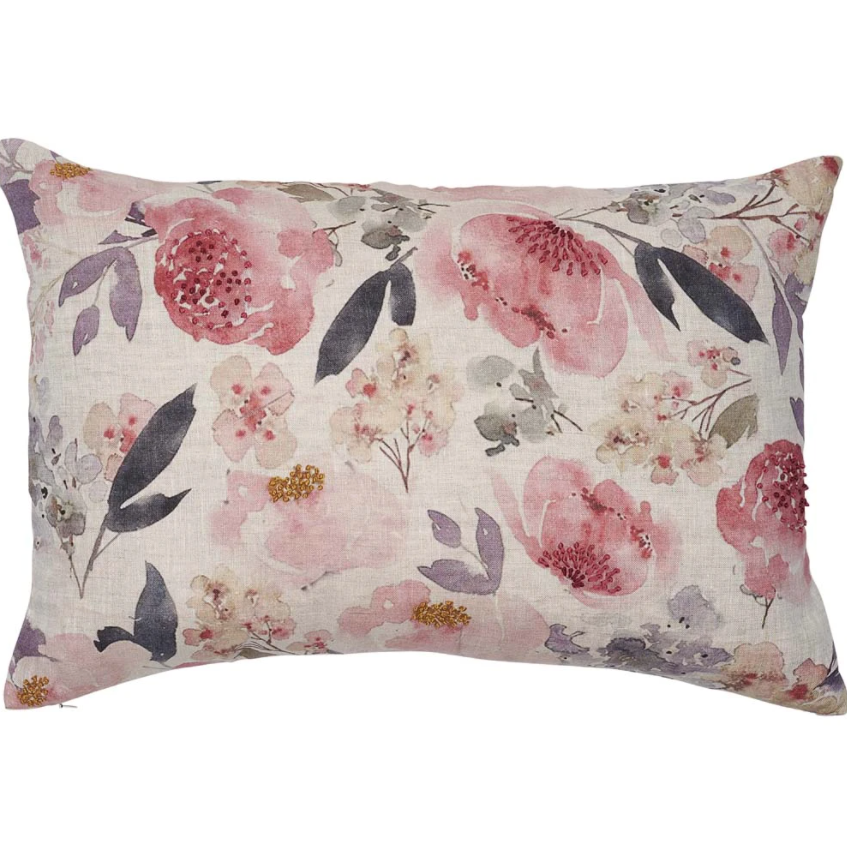 Posy Linen Cushion - Various Sizes: Eadie Lifestyle