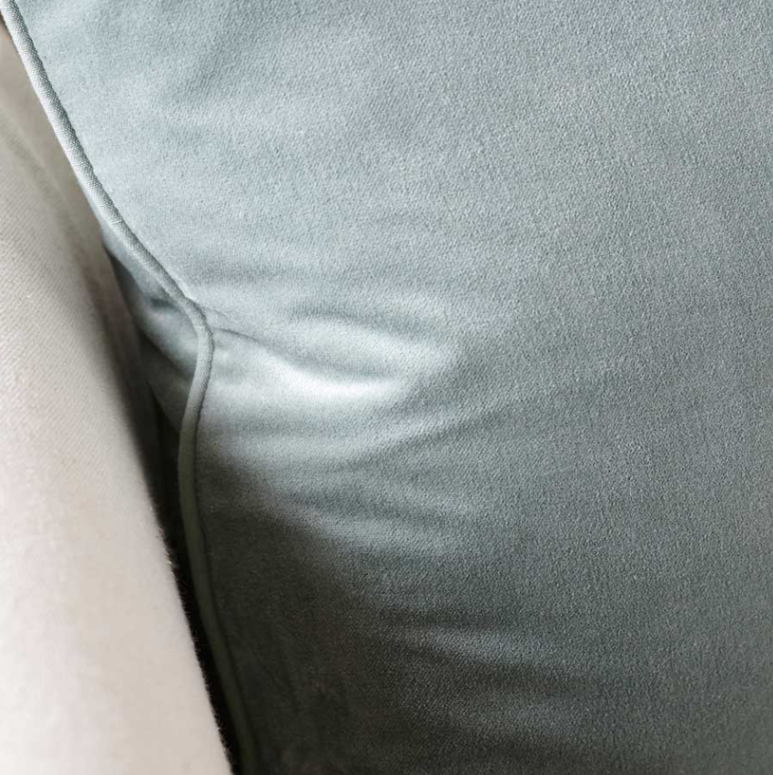 Lynette Sea Mist Velvet Cushion - Various Sizes: Eadie Lifestyle