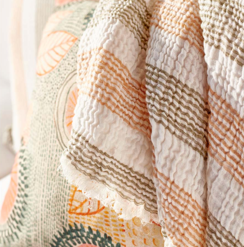 Carnivale Throw With Frayed Edging: Eadie Lifestyle