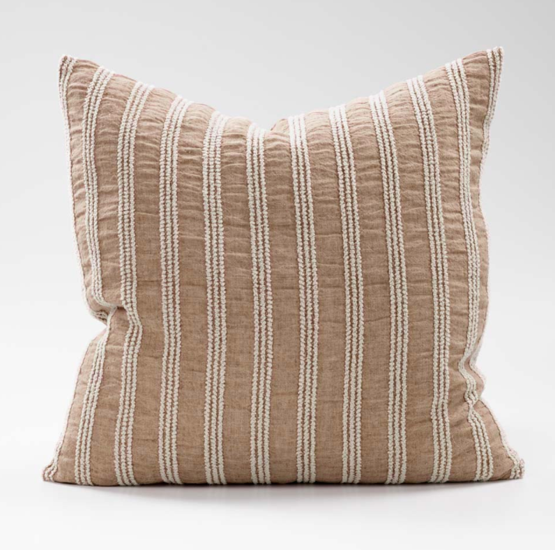 Low Tide Linen Cushion -  Antique Rose - 60cm x 60cm: Eadie Lifestyle