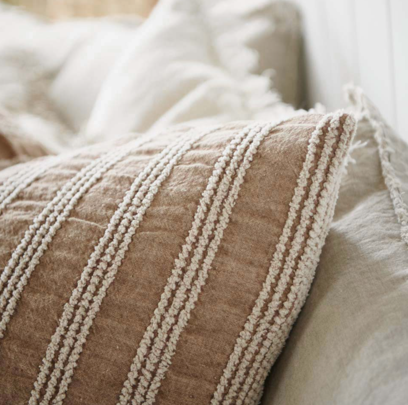 Low Tide Linen Cushion -  Antique Rose - 60cm x 60cm: Eadie Lifestyle