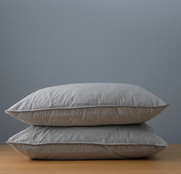 Soft Wash 100% Cotton Sheet Set in Melange Grey