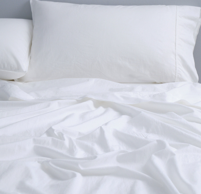 Soft Wash 100% Cotton Sheet Set - White