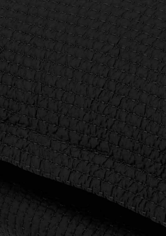 Aspen Quilted European Pillowcase  - Black - L&amp;M Home
