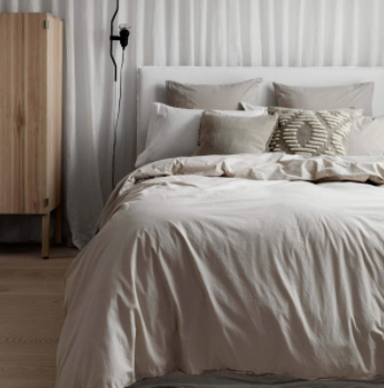 Nordic Flax Duvet Cover Set - Flax:  L&amp;M Home