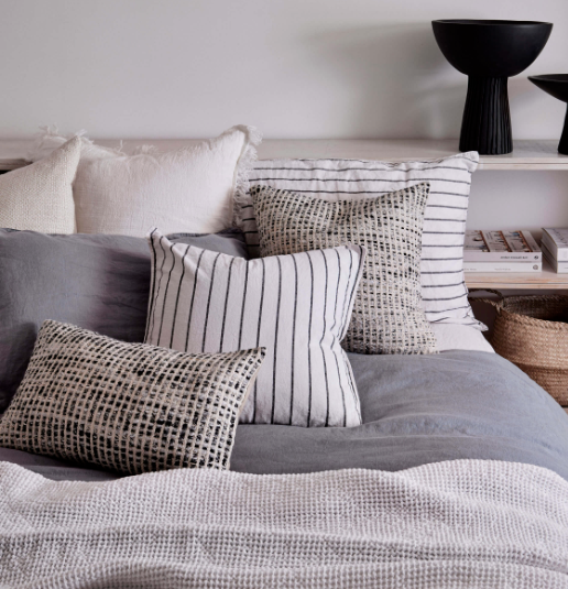 Mondo French Linen Duvet Cover Set - Storm Grey: L&amp;M Home