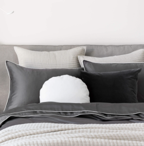 Belmont Standard Pillowcases (Pair) - Stone - L&amp;M Home