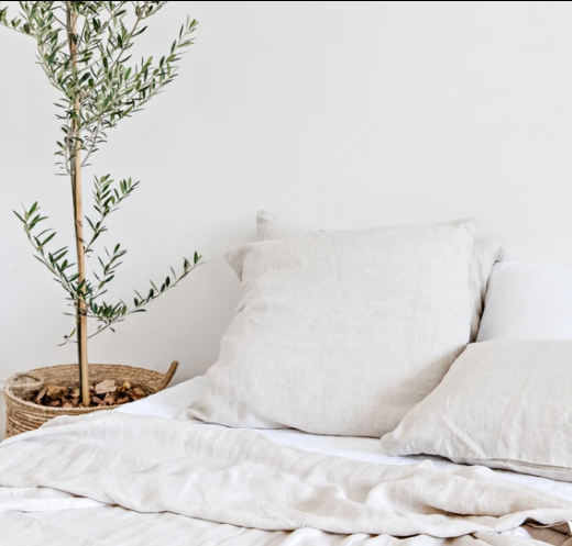 French Linen Eurocase (Pair) - Natural: The Cover Collective