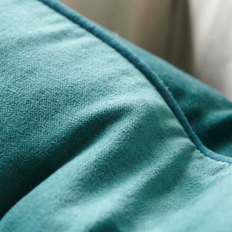 Lynette Velvet Cushion - Ocean - 60cm x 60cm: Eadie Lifestyle