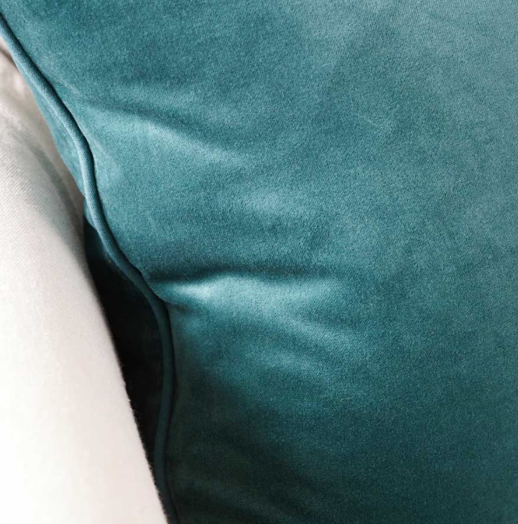 Lynette Velvet Cushion - Ocean - 60cm x 60cm: Eadie Lifestyle