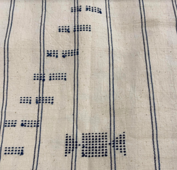 Loomed Bed Throw - 100 x 203cm:  Fur Indigo 15  by Injiri