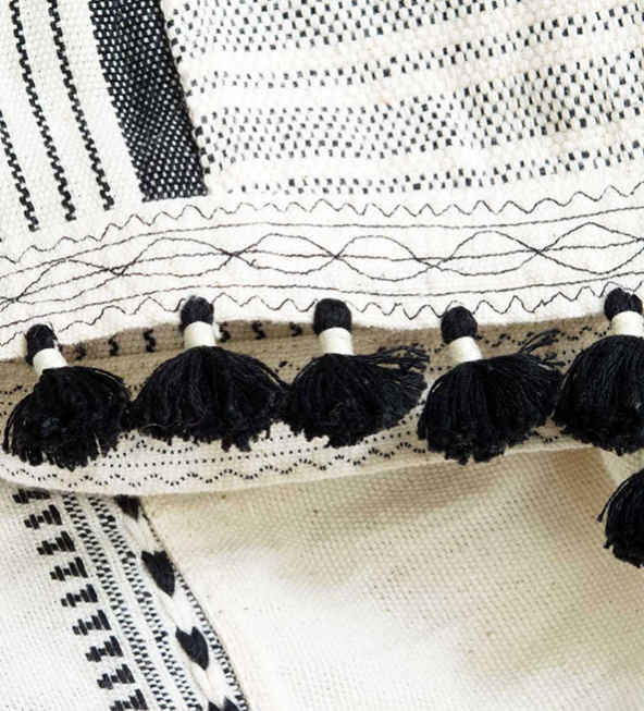 Loomed Bed Cover:  Fur Jat 06  - 240cm x 160cm by Injiri