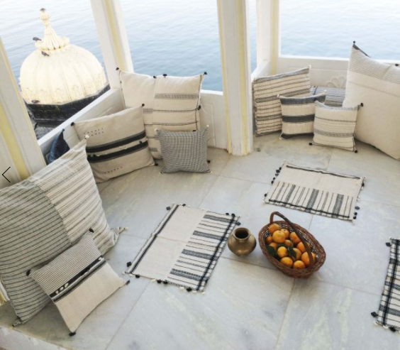 Loomed Cushion 65x65cm - Fur Rebari 01 by Injiri