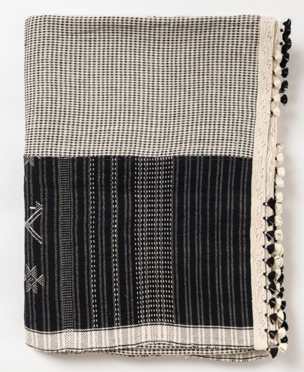 Loomed Bed Cover:  Fur Jat 06  - 240cm x 160cm by Injiri