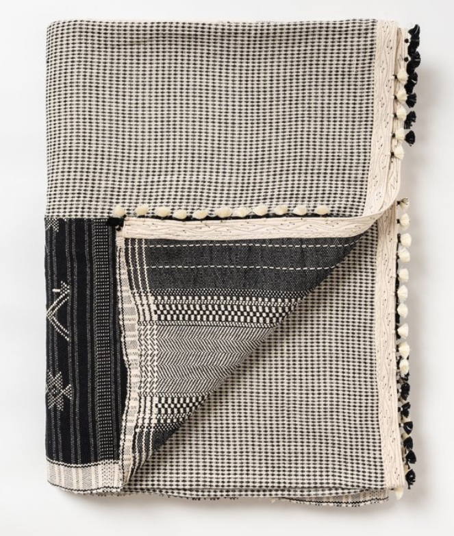 Loomed Bed Cover:  Fur Jat 06  - 240cm x 160cm by Injiri