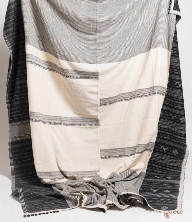 Loomed Bed Cover:  Fur Jat 06  - 240cm x 160cm by Injiri