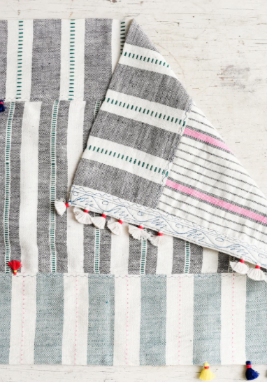 Loomed Bed Cover  165 x 230cm - Fur Dhari 05 by Injiri