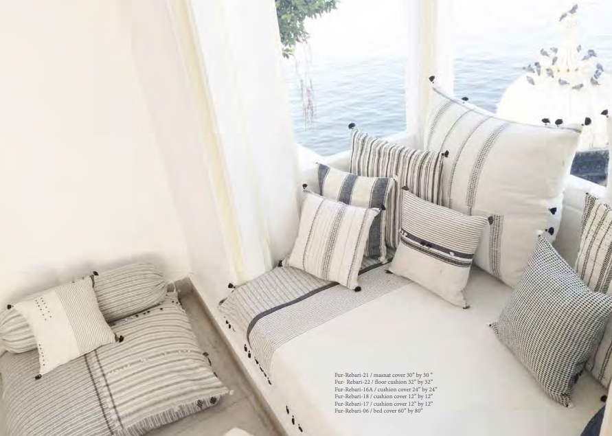 Loomed Floor Cushion Cover - 80 x 80cm - Fur Rebari 22 by Injiri