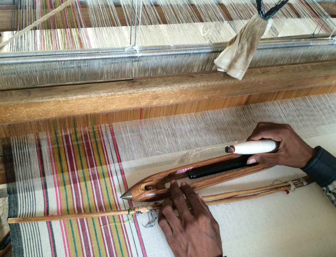 Loomed Floor Cushion Cover - 80 x 80cm - Fur Rebari by Injiri