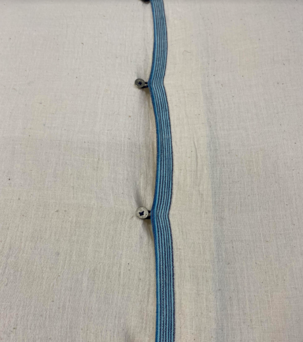 Loomed Floor Cushion Cover 80x80cm - Indigo 34  by Injiri