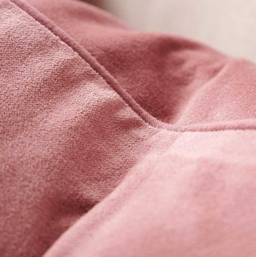 Lynette Velvet Cushion Dusky Mauve 60cm x 60cm: Eadie Lifestyle