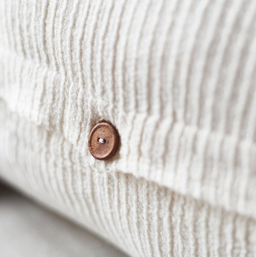 Raffiad Linen Cushion - Ivory (50cm x 50cm) - Eadie Lifestyle