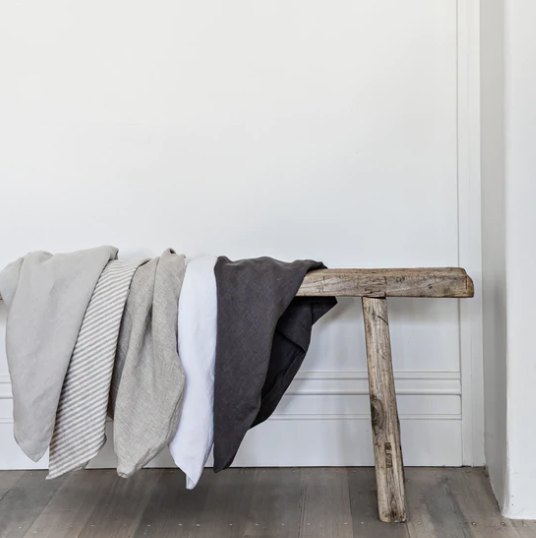 French Linen Standard Pillowcase Set  - Charcoal: The Cover Collective