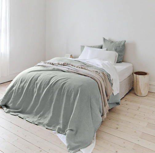 French Linen  Eurocase - Sage (one only)  The Cover Collective