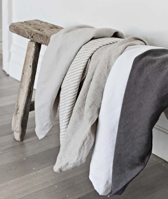 French Linen  Eurocase (pair)- Charcoal: The Cover Collective